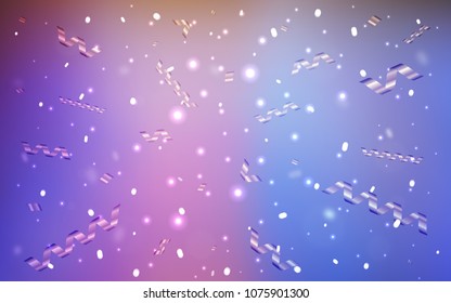Light Multicolor vector layout with festival confetti. Blurred decorative design in anniversary style with confetti. New design for ad, poster, banner of your Party.