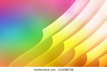 Light Multicolor vector layout with flat lines. Decorative shining illustration with lines on abstract template. Pattern for ads, posters, banners.