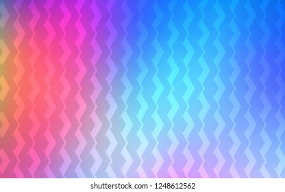 Light Multicolor vector layout with flat lines. Colorful shining illustration with lines on abstract template. Best design for your ad, poster, banner.