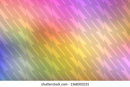 Light Multicolor vector layout with flat lines. Lines on blurred abstract background with gradient. Pattern for ads, posters, banners.