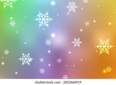 Light Multicolor vector layout in New Year style. Colorful illustration with Christmas simbols and signs. Smart design for promotion of university.