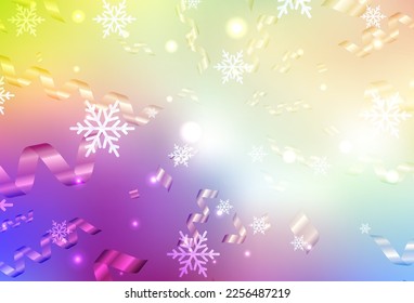 Light Multicolor vector layout in New Year style. A Smart Illustration with gradient Christmas elements. Pattern for ads, poster, banner of books.