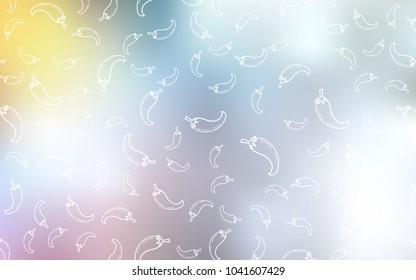 Light Multicolor vector layout with peppers. Decorative shining illustration with peppers on abstract template. Pattern for ad, booklets, leaflets of restaurants.