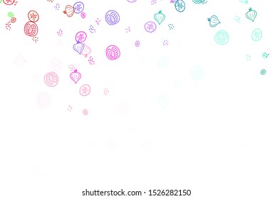 Light Multicolor vector layout with restaurant food. Abstract background with colorful Fast Food illustrations. Template for meal cooking in kitchen.