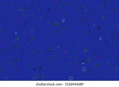 Light Multicolor vector layout with restaurant food. Abstract background with colorful Fast Food illustrations. Doodle design for your business advert of cafes.