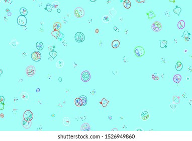 Light Multicolor vector layout with restaurant food. Abstract background with colorful Fast Food illustrations. Template for meal cooking in kitchen.