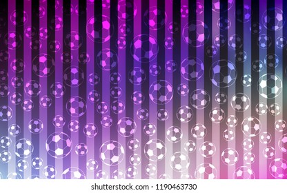 Light Multicolor vector layout with sports symbols. Illustration with set of soccer balls on gradiental backdrop. Smart design for ads of soccer matches.