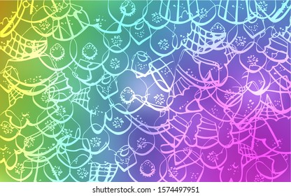 Light Multicolor vector layout with sweet desserts. Decorative shining illustration with sweets on abstract template. Template of children's food in cafe.