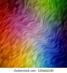 Light Multicolor vector layout with wry lines. Brand new colorful illustration with bent lines. Best design for your posters, banners.