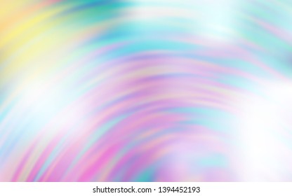 Light Multicolor vector layout with wry lines. A circumflex abstract illustration with gradient. Pattern for your business design.