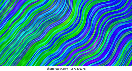 Light Multicolor vector layout with wry lines. Colorful illustration in abstract style with bent lines. Pattern for websites, landing pages.