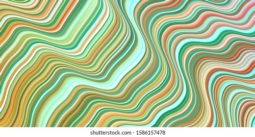 Light Multicolor vector layout with wry lines. Colorful illustration with curved lines. Pattern for ads, commercials.
