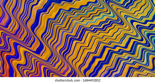 Light Multicolor vector layout with wry lines. Bright illustration with gradient circular arcs. Pattern for booklets, leaflets.