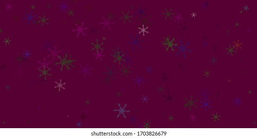 Light Multicolor vector layout with wry lines. Colorful illustration in abstract style with bent lines. Pattern for commercials, ads.
