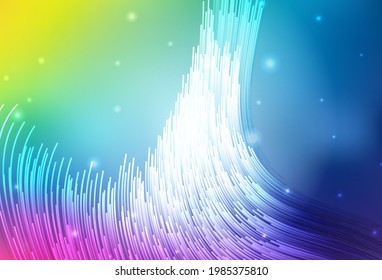 Light Multicolor vector layout with wry lines. A shining illustration, which consists of curved lines. Texture for booklets, leaflets.