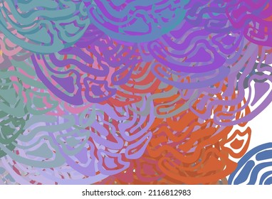 Light Multicolor vector layout with wry lines. Modern gradient abstract illustration with bandy lines. Simple template for your design.