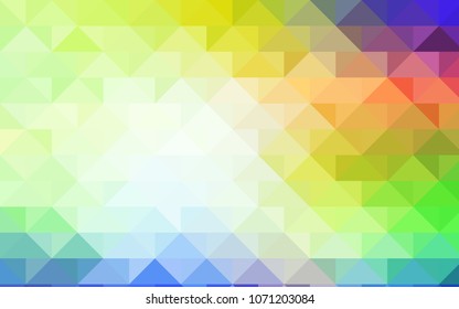 Light Multicolor vector low poly template. Brand-new colored illustration in blurry style with gradient. The completely new template can be used for your brand book.