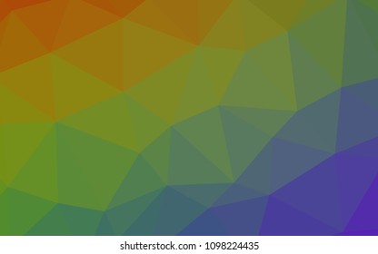 Light Multicolor vector low poly cover. Shining polygonal illustration, which consist of triangles. Completely new template for your banner.