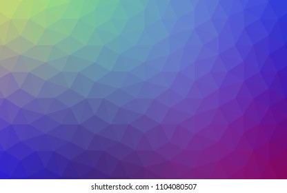 Light Multicolor vector low poly cover. Creative geometric illustration in Origami style with gradient. A completely new design for your leaflet.