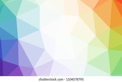 Light Multicolor vector low poly layout. Creative geometric illustration in Origami style with gradient. Completely new template for your banner.