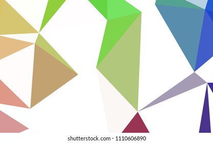 Light Multicolor vector low poly layout. Creative illustration in halftone style with triangles. Polygonal design for your web site.