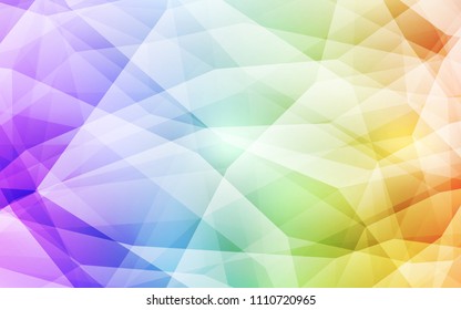 Light Multicolor vector low poly texture. Creative illustration in halftone style with triangles. New template for your brand book.