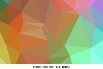 Light Multicolor vector low poly cover. Geometric illustration in Origami style with gradient.  That new template can be used for your brand book.