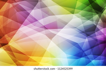 Light Multicolor vector low poly cover. Creative illustration in halftone style with triangles. A new texture for your web site.