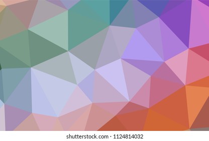 Light Multicolor vector low poly cover. Elegant bright polygonal illustration with gradient. Brand new style for your business design.