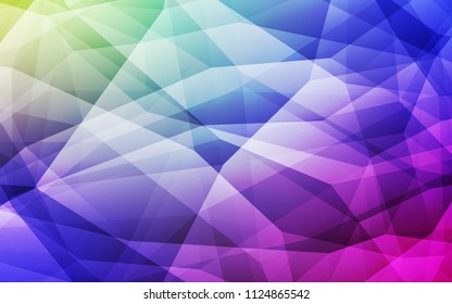 Light Multicolor vector low poly texture. Modern abstract illustration with triangles. Polygonal design for your web site.