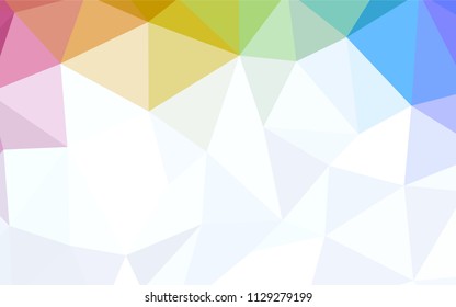 Light Multicolor vector low poly layout. Geometric illustration in Origami style with gradient.  A new texture for your web site.