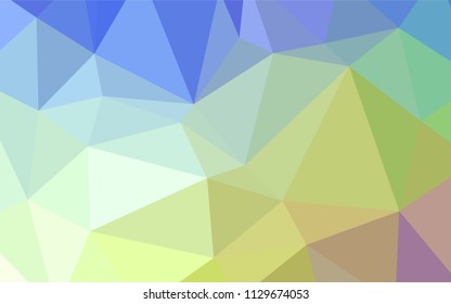 Light Multicolor vector low poly cover. Creative geometric illustration in Origami style with gradient. The best triangular design for your business.