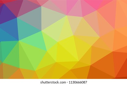 Light Multicolor vector low poly cover. Creative geometric illustration in Origami style with gradient. Brand new design for your business.