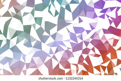 Light Multicolor vector low poly cover. Polygonal abstract illustration with gradient. Polygonal design for your web site.