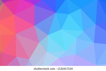 Light Multicolor vector low poly cover. Shining polygonal illustration, which consist of triangles. Triangular pattern for your design.