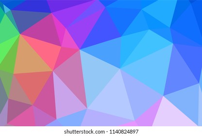 Light Multicolor vector low poly layout. Shining polygonal illustration, which consist of triangles. Textured pattern for your backgrounds.