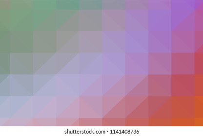 Light Multicolor vector low poly cover. Shining polygonal illustration, which consist of triangles. Pattern for a brand book's backdrop.