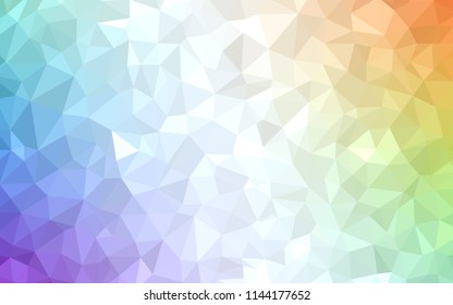Light Multicolor vector low poly cover. Colorful illustration in abstract style with triangles. Pattern for a brand book's backdrop.