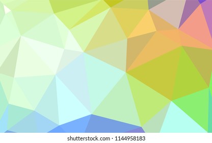 Light Multicolor vector low poly cover. Geometric illustration in Origami style with gradient.  Best triangular design for your business.