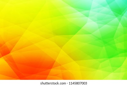 Light Multicolor vector low poly texture. Colorful illustration in abstract style with triangles. Polygonal design for your web site.