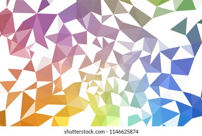 Light Multicolor vector low poly cover. Colorful abstract illustration with triangles. Template for cell phone's backgrounds.