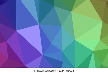 Light Multicolor vector low poly texture. Creative illustration in halftone style with triangles. Best triangular design for your business.