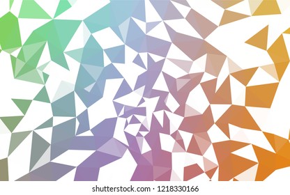 Light Multicolor vector low poly layout. Elegant bright polygonal illustration with gradient. Best triangular design for your business.
