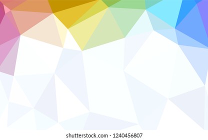 Light Multicolor vector low poly texture. Elegant bright polygonal illustration with gradient. Triangular pattern for your design.