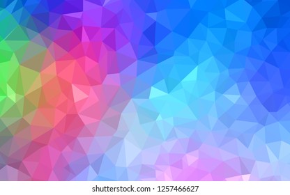 Light Multicolor vector low poly layout. Elegant bright polygonal illustration with gradient. A new texture for your web site.