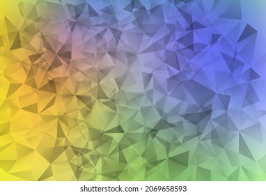 Light Multicolor vector low poly texture. Modern abstract illustration with triangles. New template for your brand book.