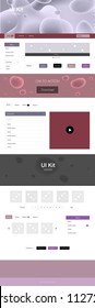 Light Multicolor vector Material Design Kit with liquid shapes. Shining curly illustration in marble style with gradient. This template you can use for landing pages.