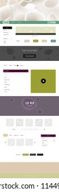 Light Multicolor vector Material Design Kit with liquid shapes. Glitter abstract illustration with blurred bubble shapes.. Beautiful layout for websites, landing pages.
