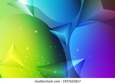 Light Multicolor vector Modern abstract colorful illustration with spheres and lines. Modern abstract illustration with colorful water drops. Modern design for a business card.