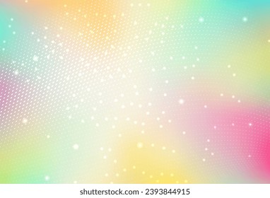 Light Multicolor vector Modern abstract illustration with colorful water drops. Blurred bubbles on abstract background with colorful gradient. Elegant design for wallpapers.
